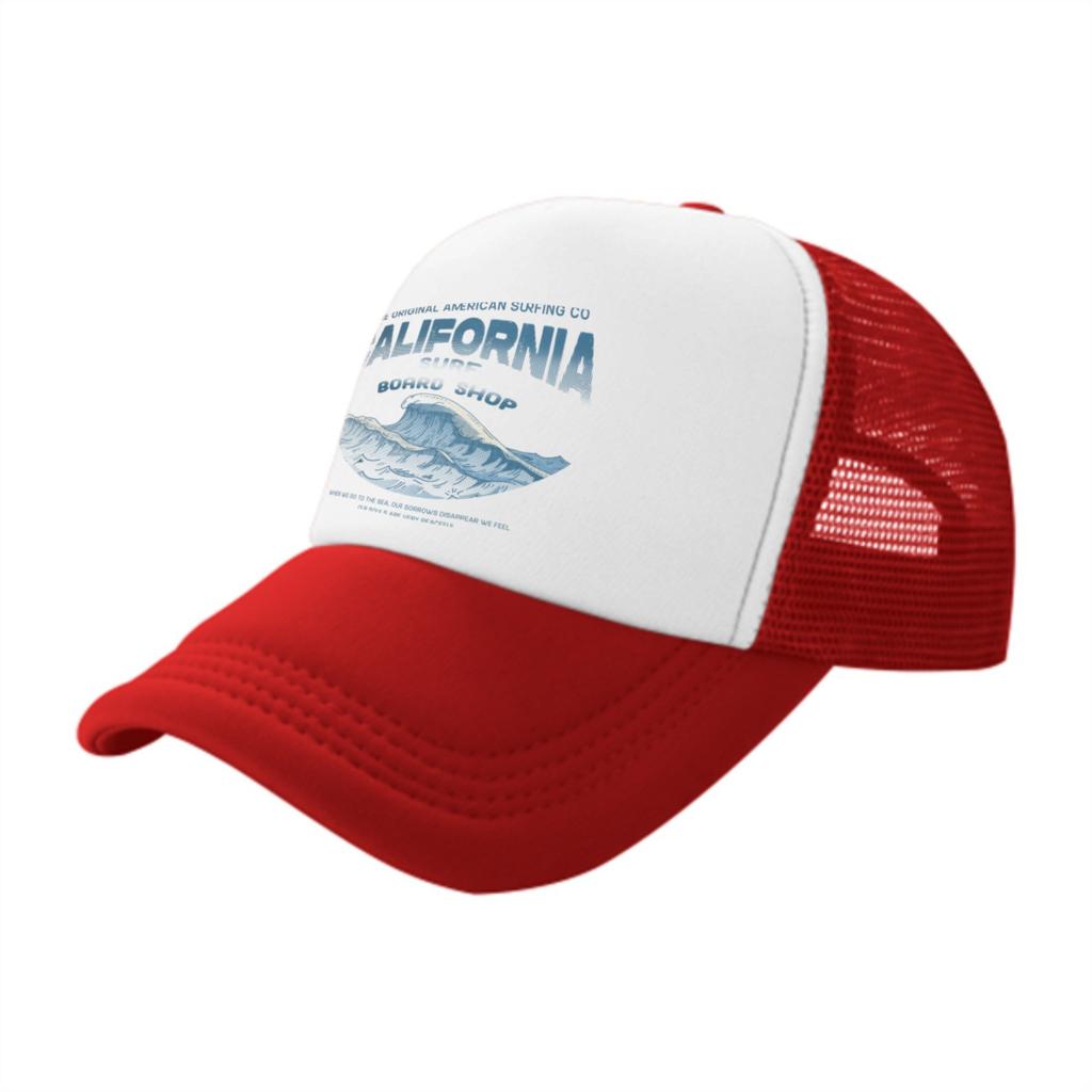 California Surf Shop Trucker Hat Breathable Mesh Baseball Cap Adjustable Outdoor Style