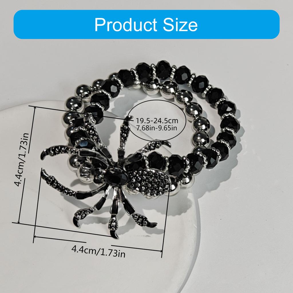 Modisches mit Diamanten besetztes Spinnenarmband, robustes Legierungs-Handseil, passend für alle Handgelenkgrößen für Männer- und Frauen-Outfits