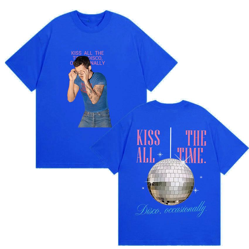 Harry Styles Kiss All The Time Tour Tshirt UNISEXs Vintage Oversized Cotton Tees Unisex High Quality YK Short Sleeve Tops