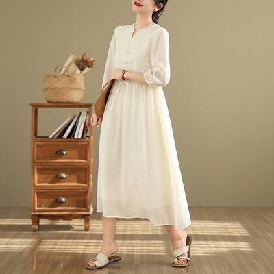 Robe printemps et été jupe de plage femme Sanya bord de mer vacances photo super féerique haut de gamme jupe légère
