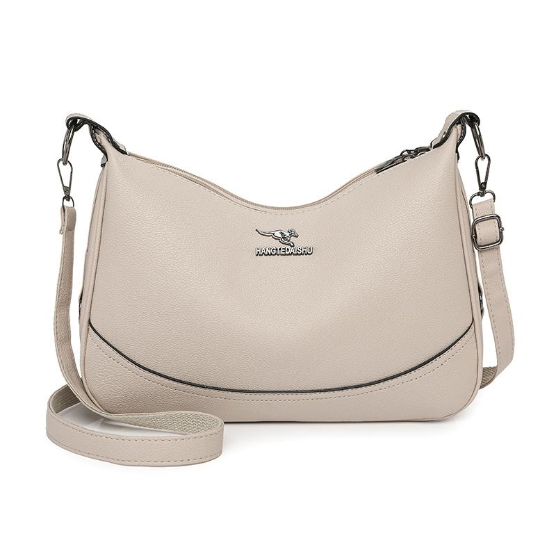 

Сумка для мамы среднего возраста Маленькая квадратная сумка Женская наплечная сумка PU Сумка через плечо бежевый