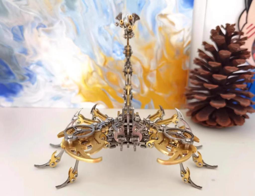 Mobile Simulation Scorpion Precision Mechanical Toy Metal Assembly Model 3D Puzzle Creative DIY Manual Assembly Model