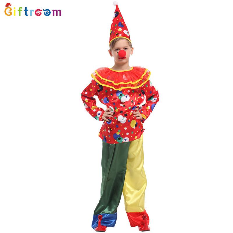Clown Adorable Halloween Suit For Boys In Yellow And Blue Ideal For Occasions Dressup