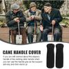 Kisangel 4Pcs Walking Cane Handle Grip Replacement Walking Cane Grip Foam Hand Grip for Walking Cane Accessories, 11x3cm, Black,
