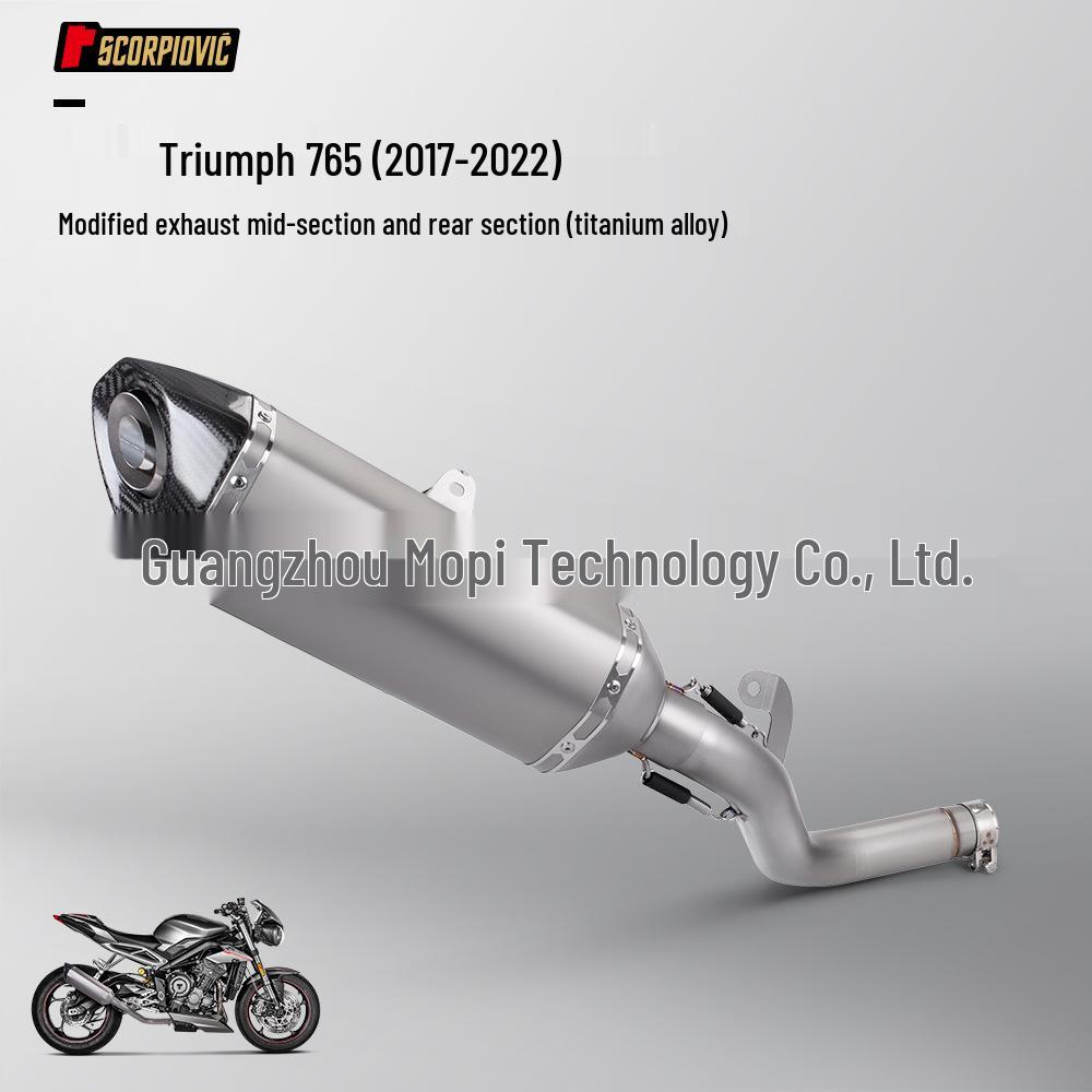 Triumph 765 Titanium Alloy Exhaust System Set (2017-2024) - Non-Destructive Install