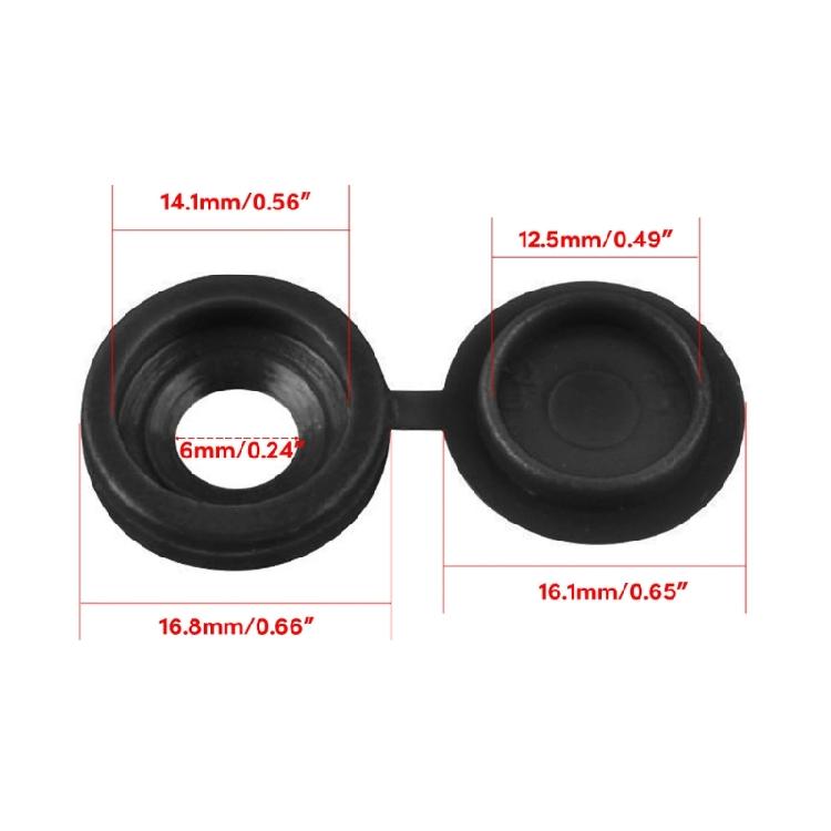 M6 Screw Decorative Covers Screw Protections for Furniture Cabinet Universal Foldable Snap Protective Cover 36pcs