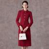 Sharp and Efficient Lapel Dress with Feminine Temperament and High-end Feel, Autumn and Winter Splicing Design for Business Commuting