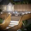 Black Shell Solar Post Top Light 2LED IP65 Outdoor Fence Lamp Post Deck Cap Lights for Garden Courtyard Cottage Gate Wall Decor