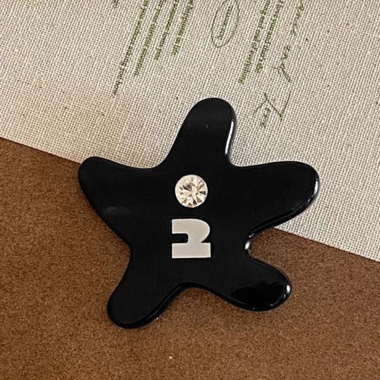 Girl Hairpin Acetic Acid Starfish Shape Hair Clip Stable Anti-Slip Design Side Bang Hair Pin Lightweight Hair Accessory