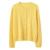Lekasha Women's 100% Pure Cashmere Round Neck Seamless Knit Cardigan
