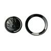 Car Steering Wheel Black Emblem for Skoda Superb RS NM18 Fabia Kodiaq Karoq Octavia A5 A7 Yeti Rapid Decorative Stickers Accessories