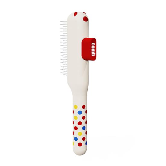 Pet Grooming Comb Self-Cleaning Dog Deshedding Brush Gentle Undercoat Rake for Detangling Dematting белый