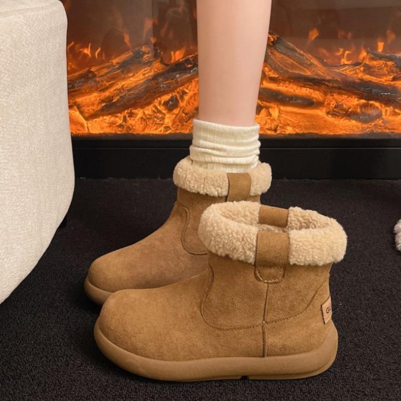 Winter Retro Snow Boots Women Flat Bottom Warm Cotton Shoes Korean Style Student Booties Hot Sale Season Ankle Boots Footwear