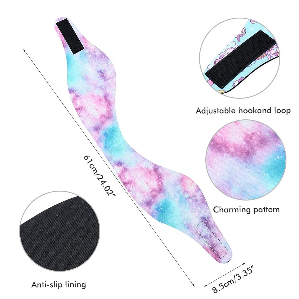 4 szt. Opaska na głowę do pływania dla dorosłych Neoprenowa opaska na uszy do pływania Ochrona uszu Ochraniacz uszu Opaska sportowa do jogi Pochłaniająca pot