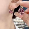 Exquisite Purple Crystal Earrings for Women - High-End Spring/Summer Fashion