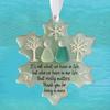 Snowflake Shaped Sea Glass Ornament Handmade Sea Glass Art Friendship Keepsake Coastal Winter Christmas Tree Decoration