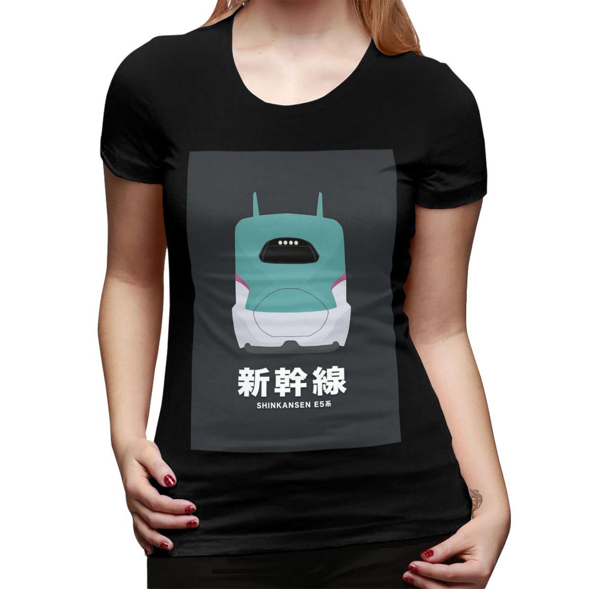 

Japanese Shinkansen Bullet Trains TShirt for Women Crew Neck Streetwear T Shirts Womens Tees Short Summer Clothes Tops 4XL