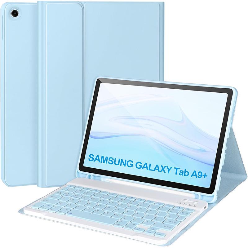 Samsung A9+ Tablet Case with Bluetooth Keyboard for 2025 A11+ Model