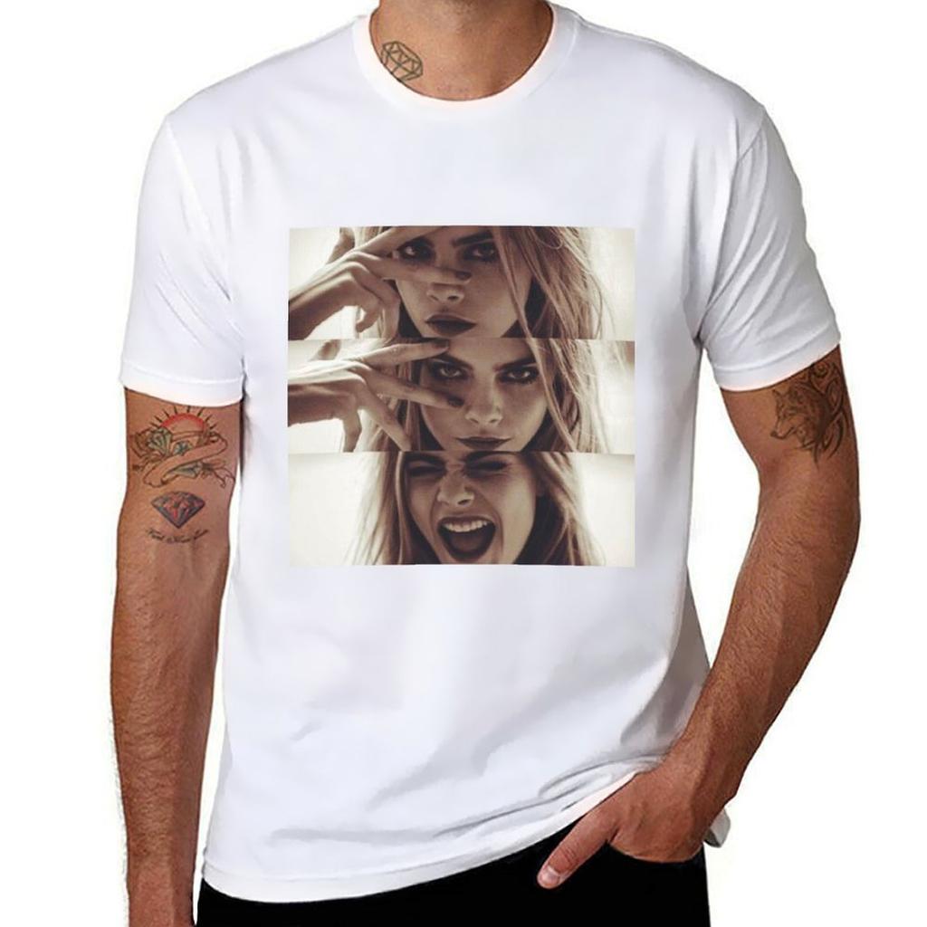 Cara Delevingne Tshirt Summer Holiday Casual Tee