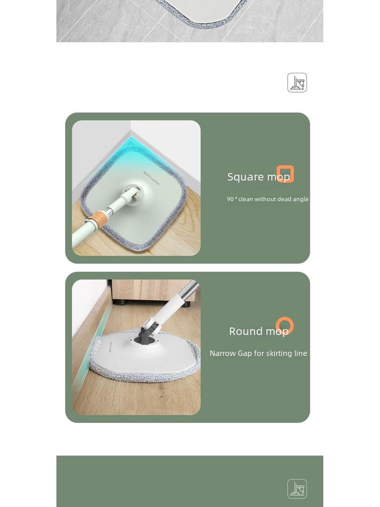 Rotační mop Meitianle Hands-Free: Snadné čištění se zesílenou tyčí