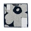 Marimekko Hand Towel for UNIKKO White X Dark 070528 30cm X 30cm Women, Pattern, Blue, 851, [Used]