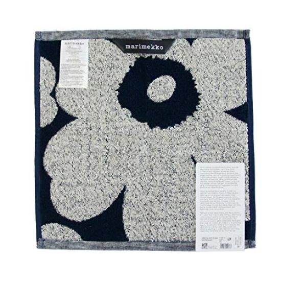 Marimekko Hand Towel for UNIKKO White X Dark 070528 30cm X 30cm Women, Pattern, Blue, 851, [Used]