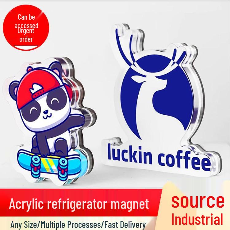 Custom Acrylic Magnetic Refrigerator Sticker: City, Cartoon, and Pet Designs