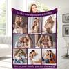 Custom Blanket With Text Photo Collage Personalized Picture Blankets Souvenirs Gifts Customized Throw Blanket for Family Mom Dad