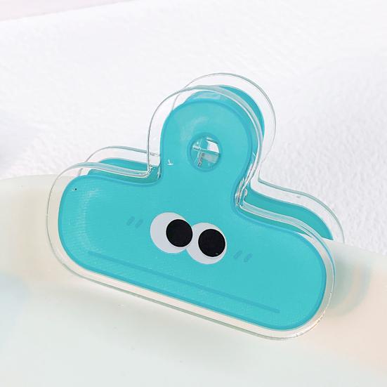 Милі акрилові затискачі для пакетів з великими очима, багаторазові затискачі для пакетів зі снеками, пластикові затискачі з міцним захватом для організації паперових документів, для офісу, школи, дому
