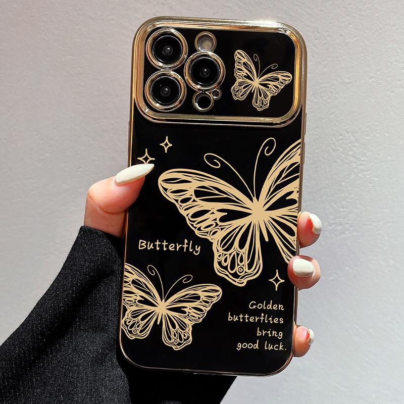 Großes Fenster Galvanisieren Ist Geeignet für Apple 15PRO Butterfly Sternenhimmel Handyhülle für IphoneXR/13 Armband Weiche Schutzhülle