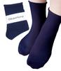 Chica Hurra Navy Size Plain and Rolled Navy Stretchy Size Made In Stays Comfortable for Socks, 23-25cm, Women's, Two-pair Set, Matching, Low-crew