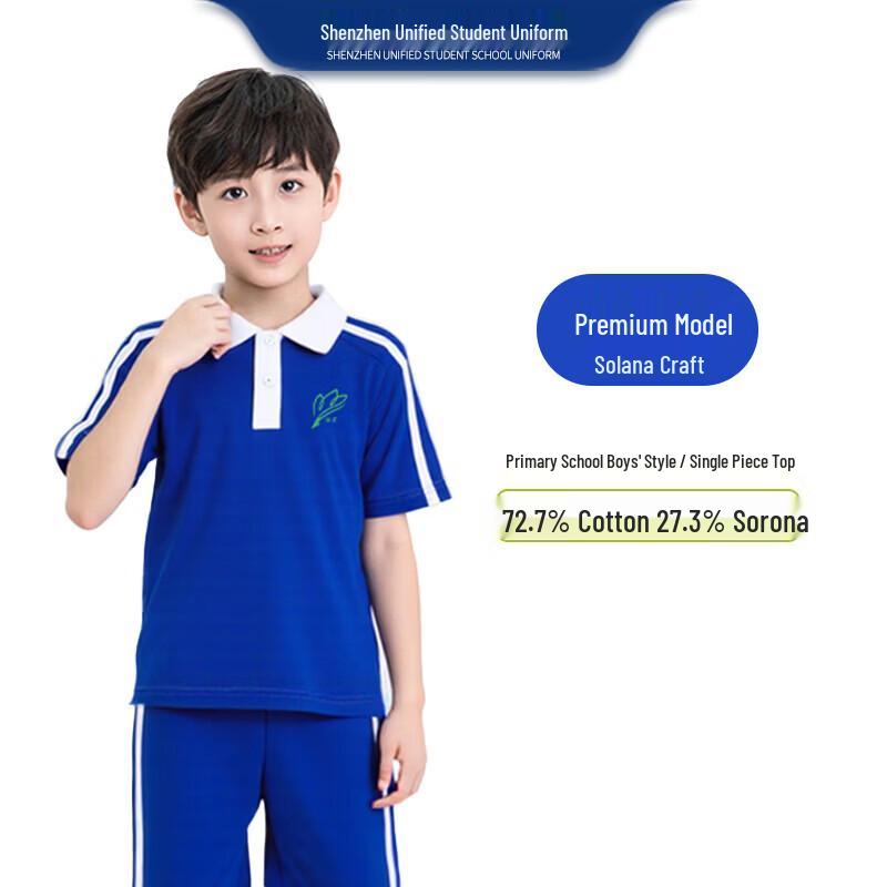 Shenzhen Primary School Boys' Summer Short Sleeve T-Shirt (Premium Edition)