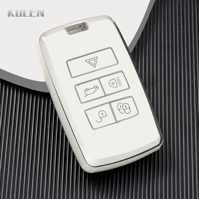 Tpu Car Remote Key Case Cover Shell Fob For Land Rover Range Rover Evoque Discovery Sport Velar For Jaguar Xe E-Pace Xf Keychain