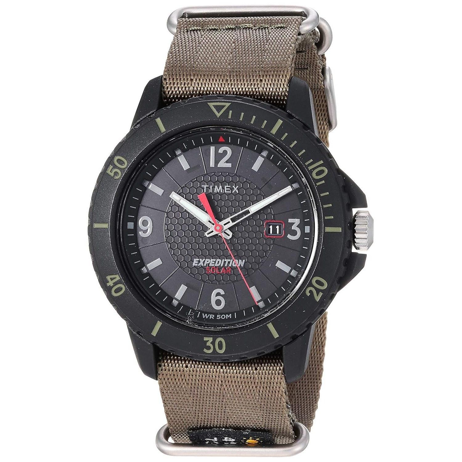 Timex Mens Expedition Gallatin Solar Power Watch Green Black