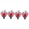 4 PCS Valentine's Day Love Cutlery Bag Set Fork Knife Bag Tableware Holder Bags Perfect for Couples and Special Dinners