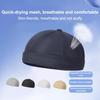 Retro Brimless Docker Cap Quick Drying Adjustable Mesh Hat For Women Men Summer Solid Color Breathable Skullcap
