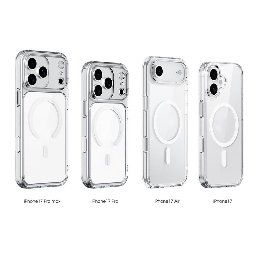 Luxury Magnetic Magsafe Phone Case For iPhone 17 Pro Max 17Air 17Pro 17  Transparent With Camera Button Wireless charging Cover