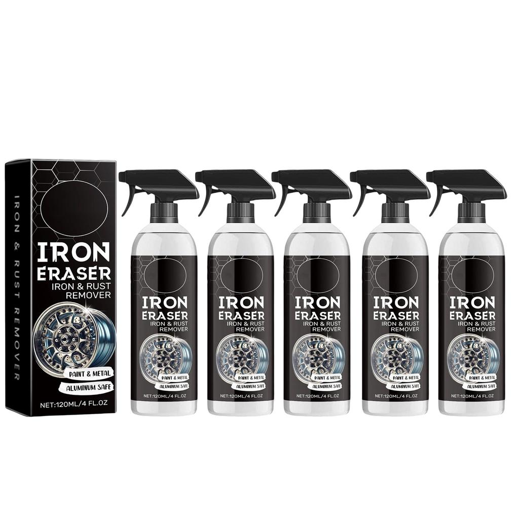Gomme à Rouille Fer Spray Nettoyant Fer et Rouille 120ml Sûr pour Peinture Aluminium et Surfaces Métalliques Nettoyant Rouille Efficace pour Usage Automobile