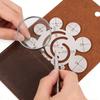 Stainless Steel Circle Gauges Leather Cutting Tool Corner Cutter for Accurate Measurement in Leatherwork