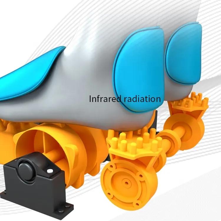 JINKAIRUI Multifunktionales elektrisches Fußmassagegerät Airbag-Knetrolle Heizung Akupressur Müdigkeitslinderung Massagegerät