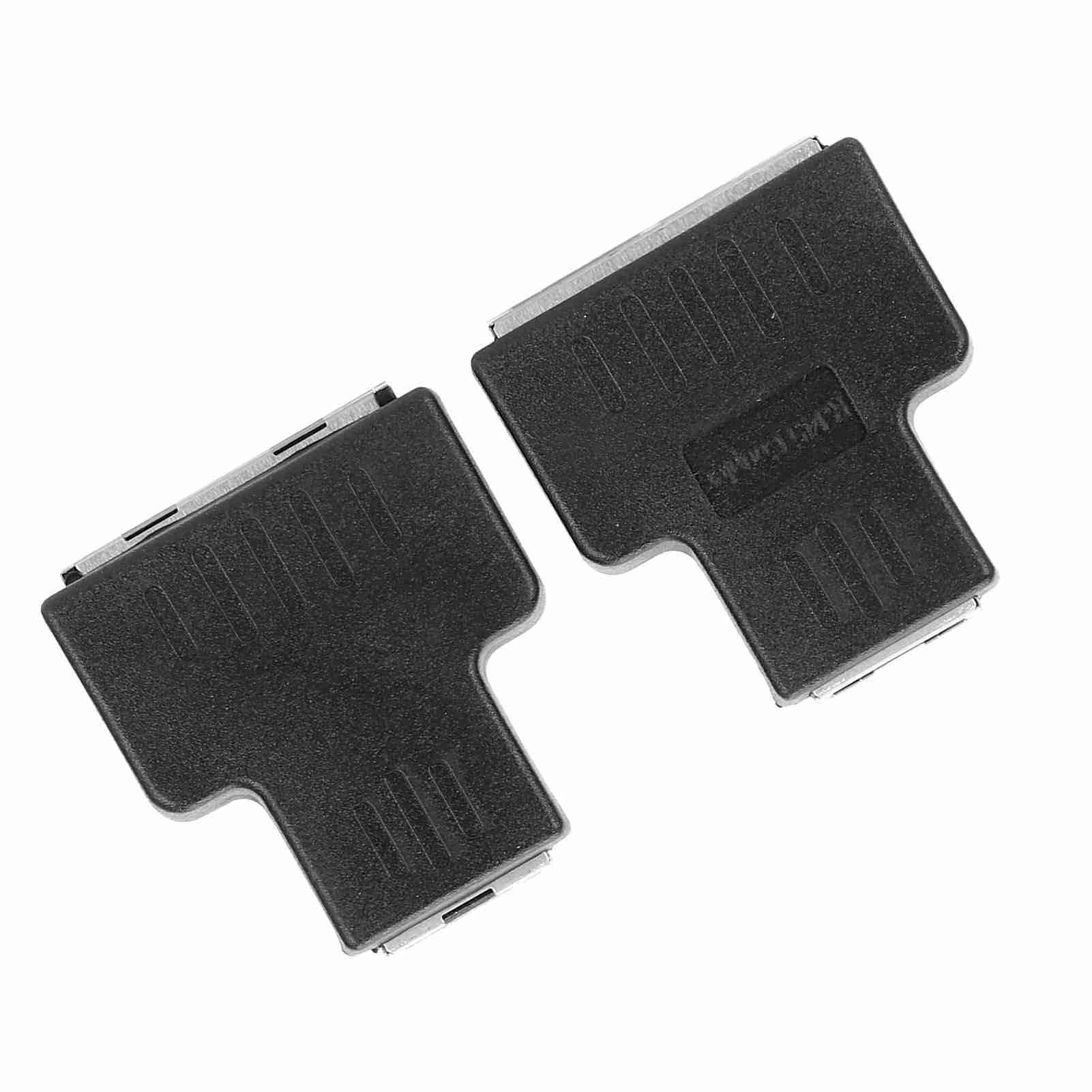 

2PCs Ethernet Cable Adapter 1‑in 2‑out RJ45 Female Interface LAN Connector Cable Extender Splitter for Internet Wire чёрный