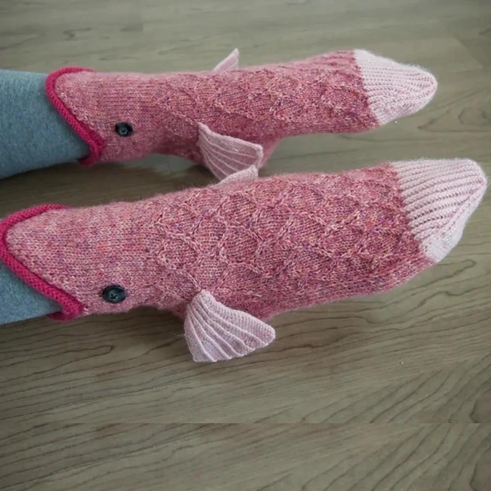 Soft Knitted Socks Breathable 3D Floor Socks Shark Crocheted Animal Socks  Female Male