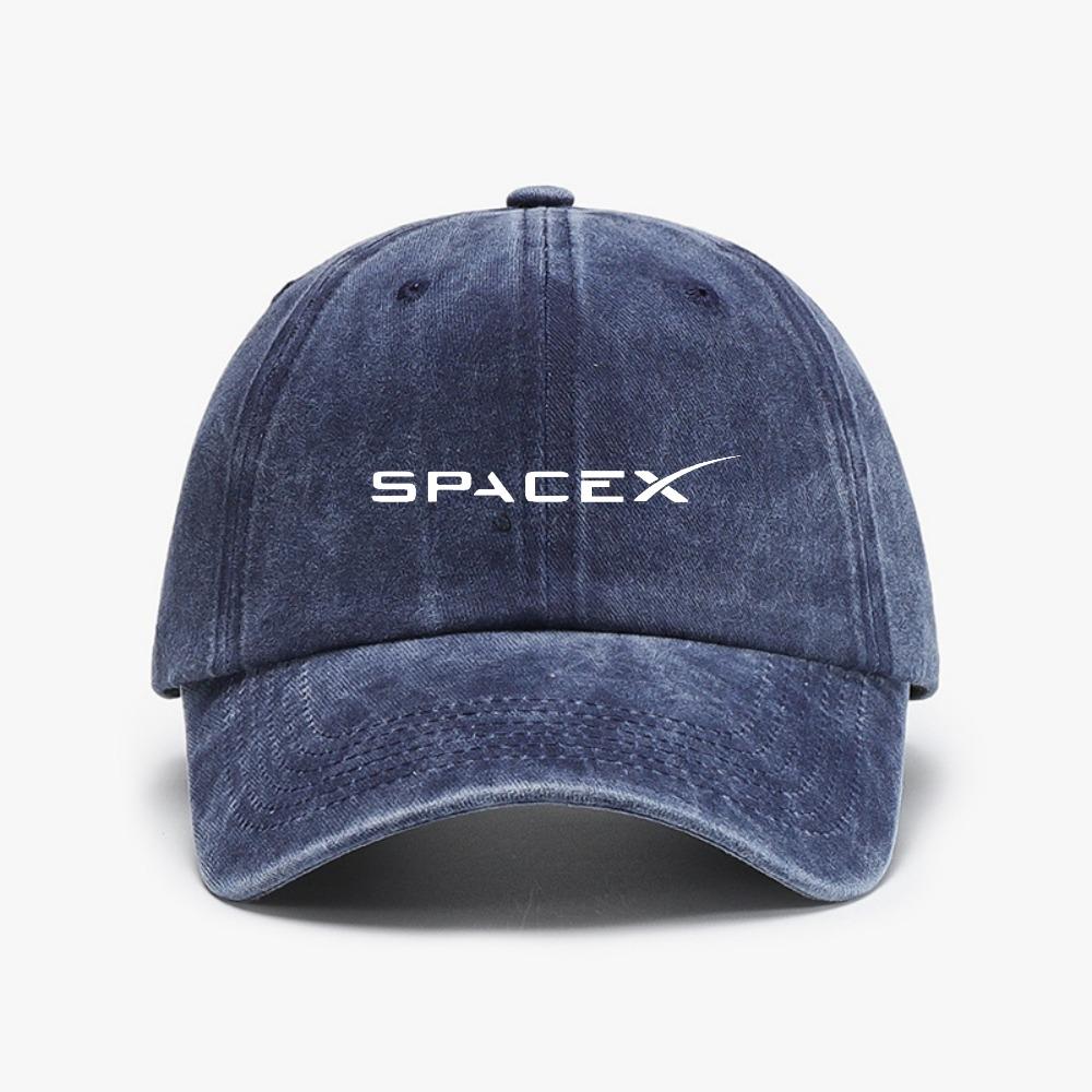 Fashion SpaceX Baseball Cap for Unisex Women Space X Distressed Washed Hat Headwear Outdoor Casual Adjustable Sun Hats