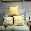 Embroidered Velvet Cushion Cover Nordic Yellow Cotton Soft Pillowcase American Style Room Sofa Pillowcase