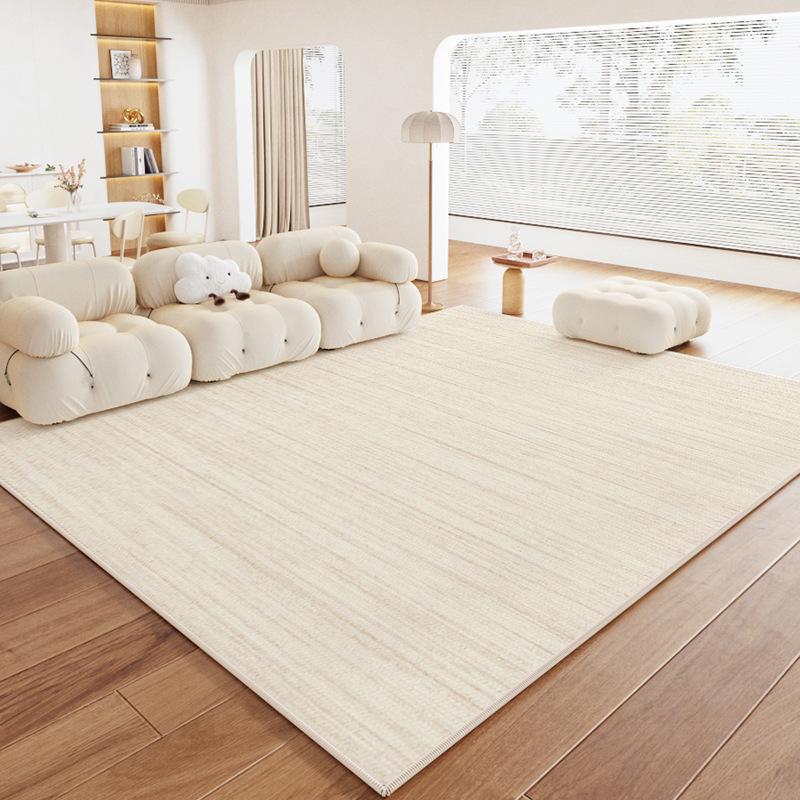 Wabi-Sabi Luxury Waterproof Living Room Carpet - Solid Color, Loop Velvet, Wash-Free and Wipeable, Ideal for Coffee Table & Bedroom