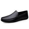 Genuine Leather Loafers Men Design Moccasin Fashion Slip On Soft Flat Casual Men Shoes Adult Male Footwear Handmade Boat Shoes