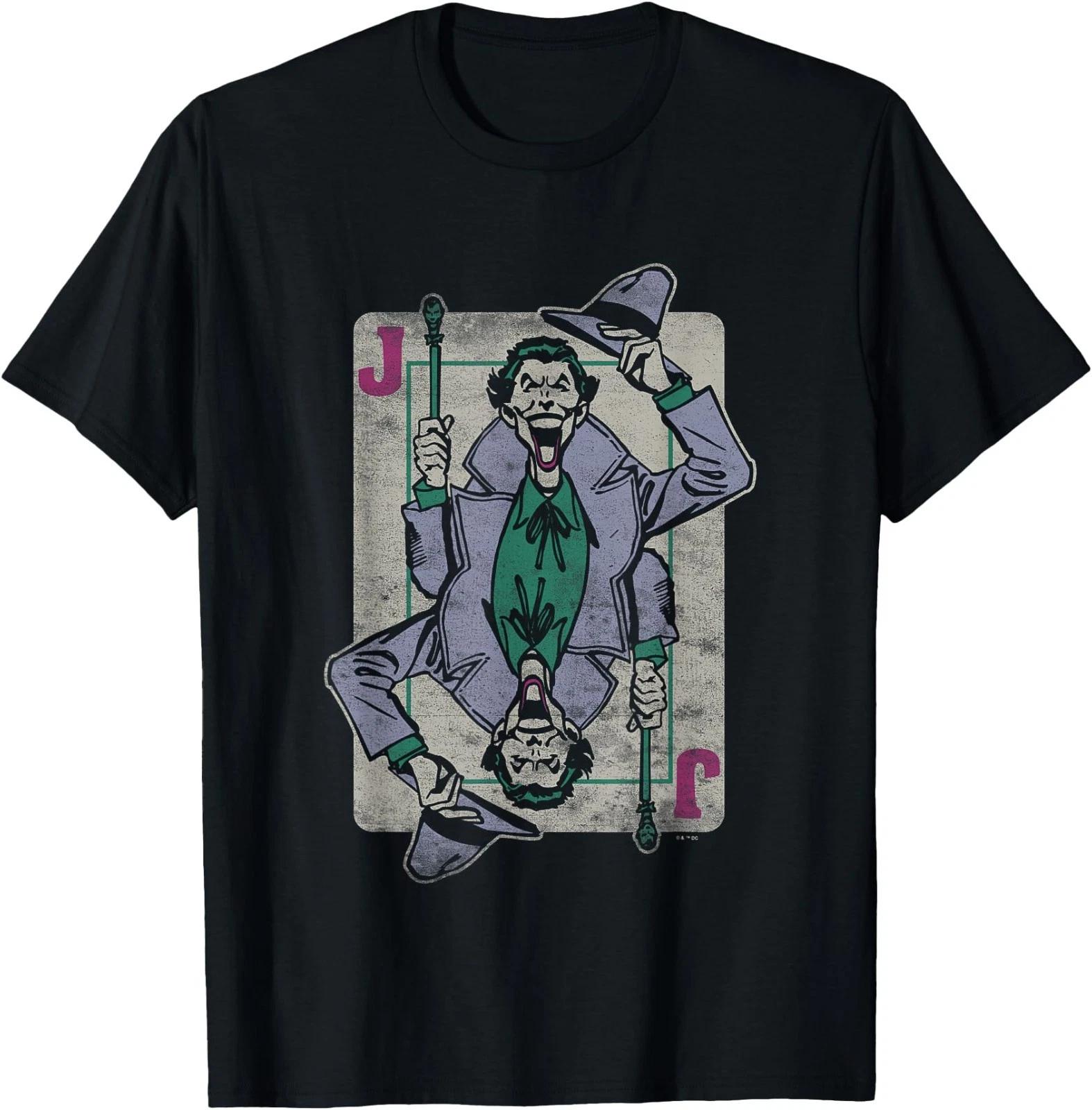 DC Comics Batman The Joker Vintage Playing Card T-Shirt 3XL