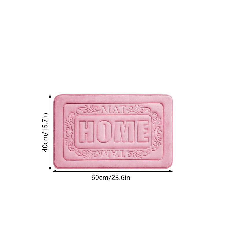 HOME Letter Bathroom Mat SBR Non-slip Bathroom Carpet Washbasin Bathtub Edge Carpet Shower Room Door Mat Home Decoration