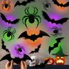 3D Bat LED Glow Wall Stickers Glow In The Dark Halloween Decorations  Removable Wall Decor