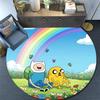 Adventure Time Round Area Rug,Carpet Rug for Living Room Bedroom Sofa Playroom Decor,Non-slip Floor Mat